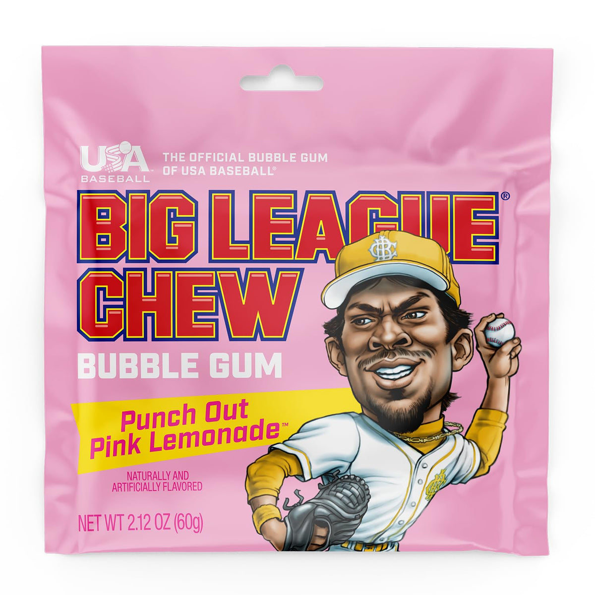 New! Big League Chew Punch Out Pink Lemonade Bubble Gum – 12 Pack, Sweet & Tart Flavor for Games