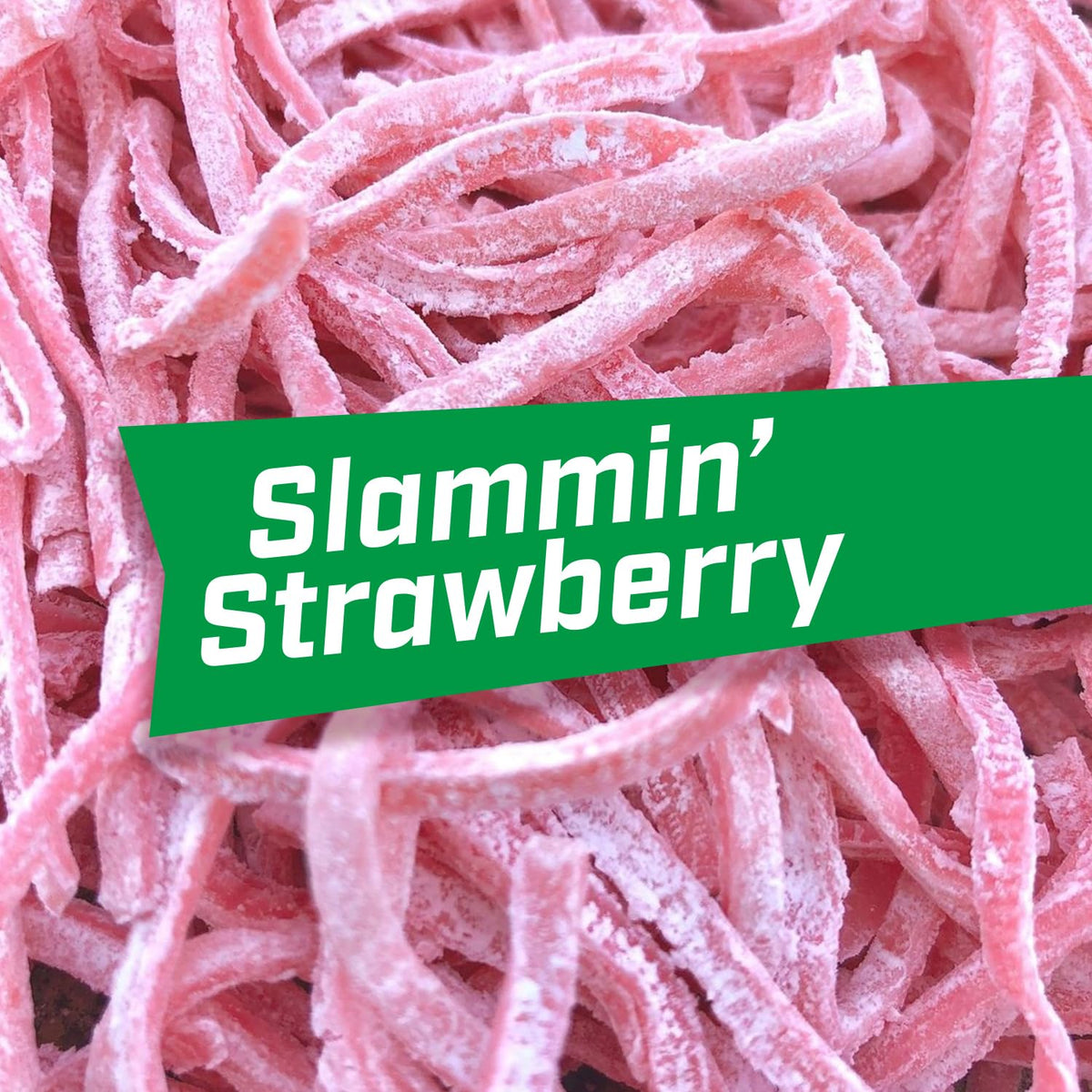 Big League Chew Slammin' Strawberry Bubble Gum – 12 Pack (2.12 oz Each) | Strawberry Flavor for Baseball, Teams & Concessions