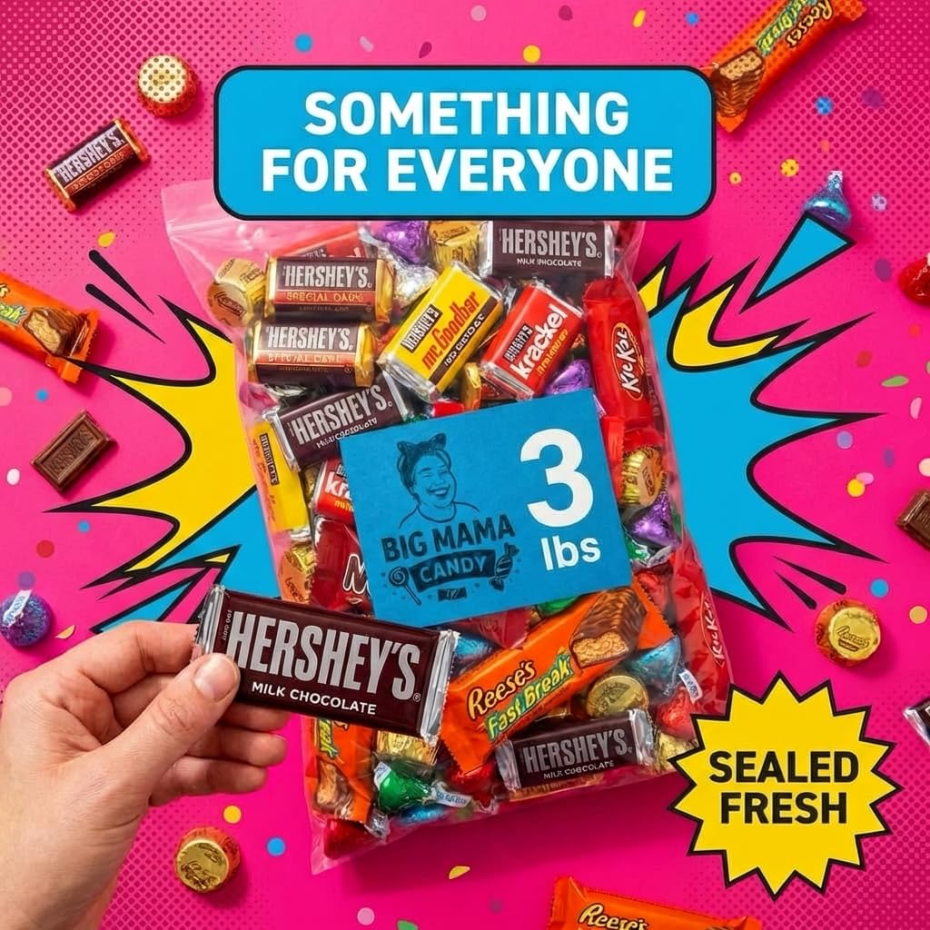 Big Mama Candy Chocolate Variety Pack – 3 lb Bulk Assorted Chocolates for Parties & Gift Bags