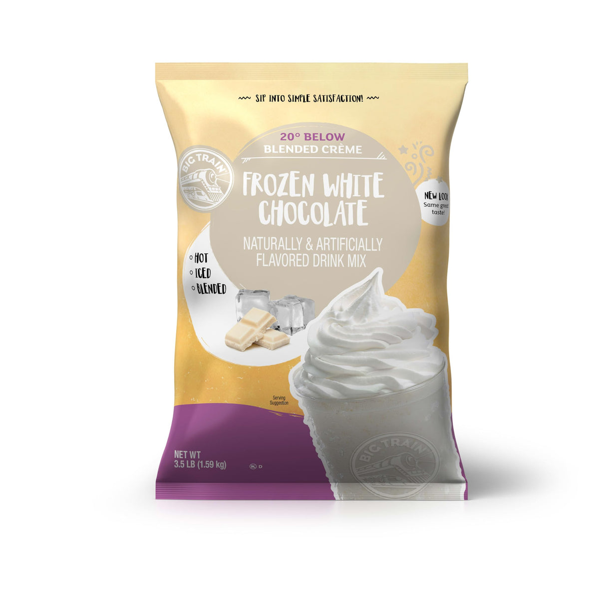 Big Train 20 Below Frozen White Chocolate Frappe Mix – 3.5 lb