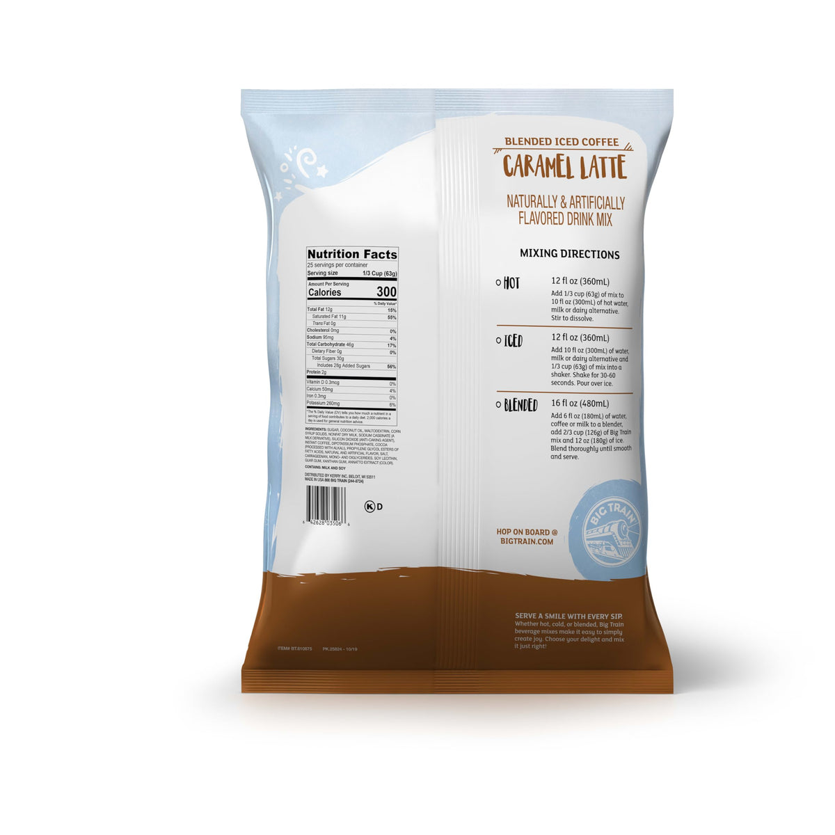 Big Train Caramel Latte Blended Ice Coffee Mix – 3.5 lb (Pack of 1)
