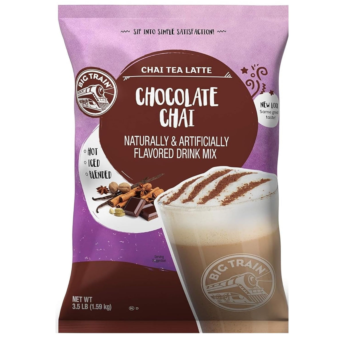 Big Train Chocolate Chai Tea Latte Mix – 3.5 lb Pack of 1 | Just Add Water