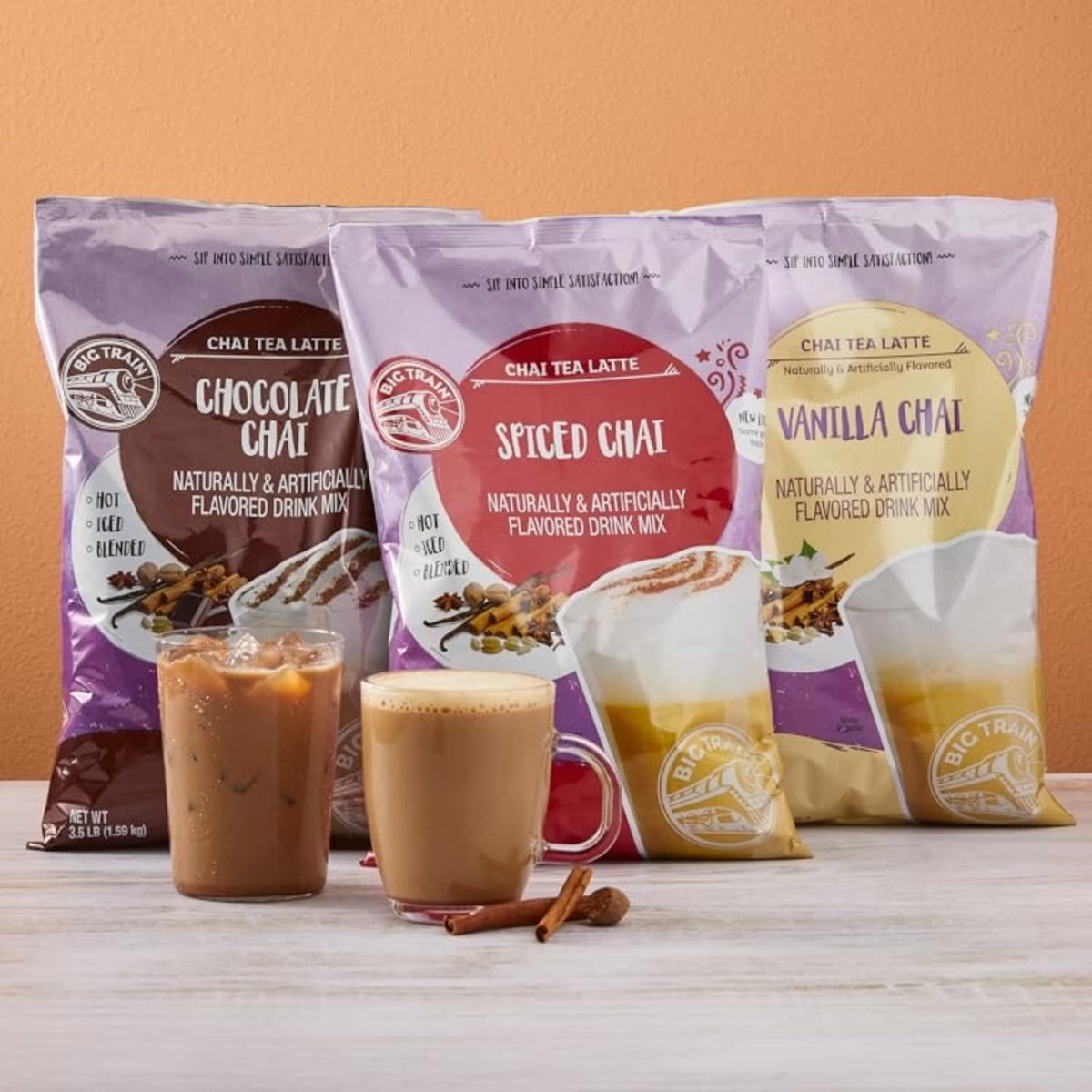 Big Train Chocolate Chai Tea Latte Mix – 3.5 lb Pack of 1 | Just Add Water