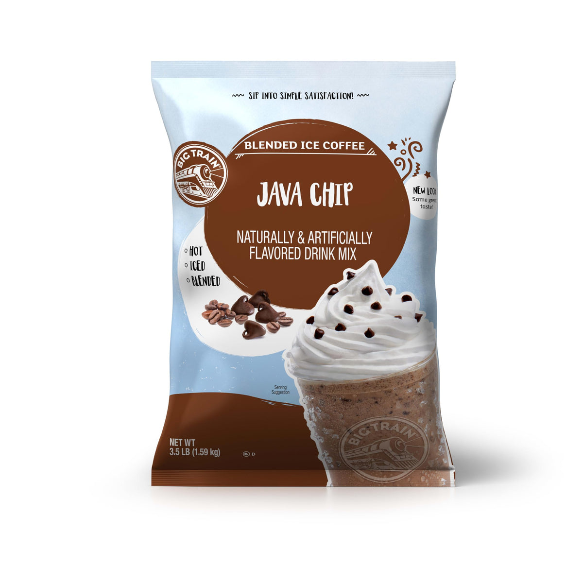 Big Train Java Chip Blended Ice Coffee Frappe Mix – 3.5 lb