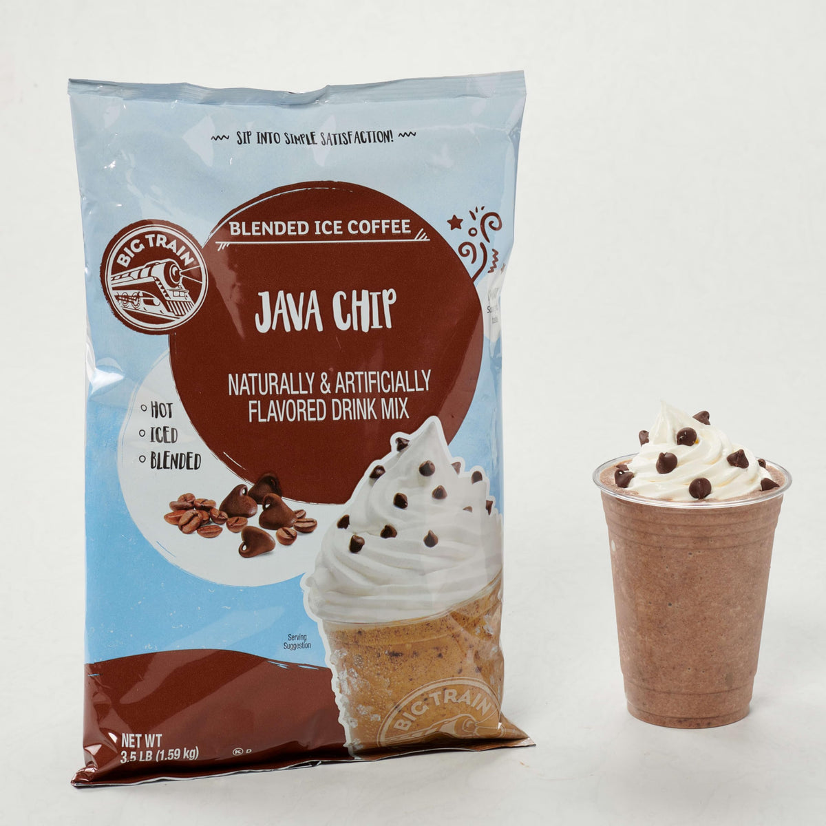 Big Train Java Chip Blended Ice Coffee Frappe Mix – 3.5 lb