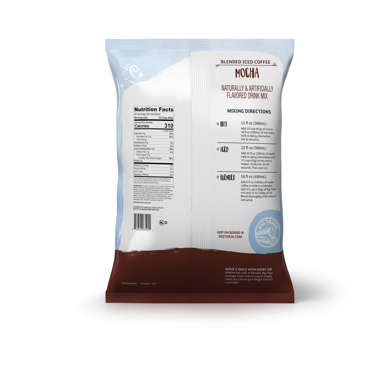 Big Train Mocha Blended Ice Coffee Mix, 3.5 lb - Pack of 1