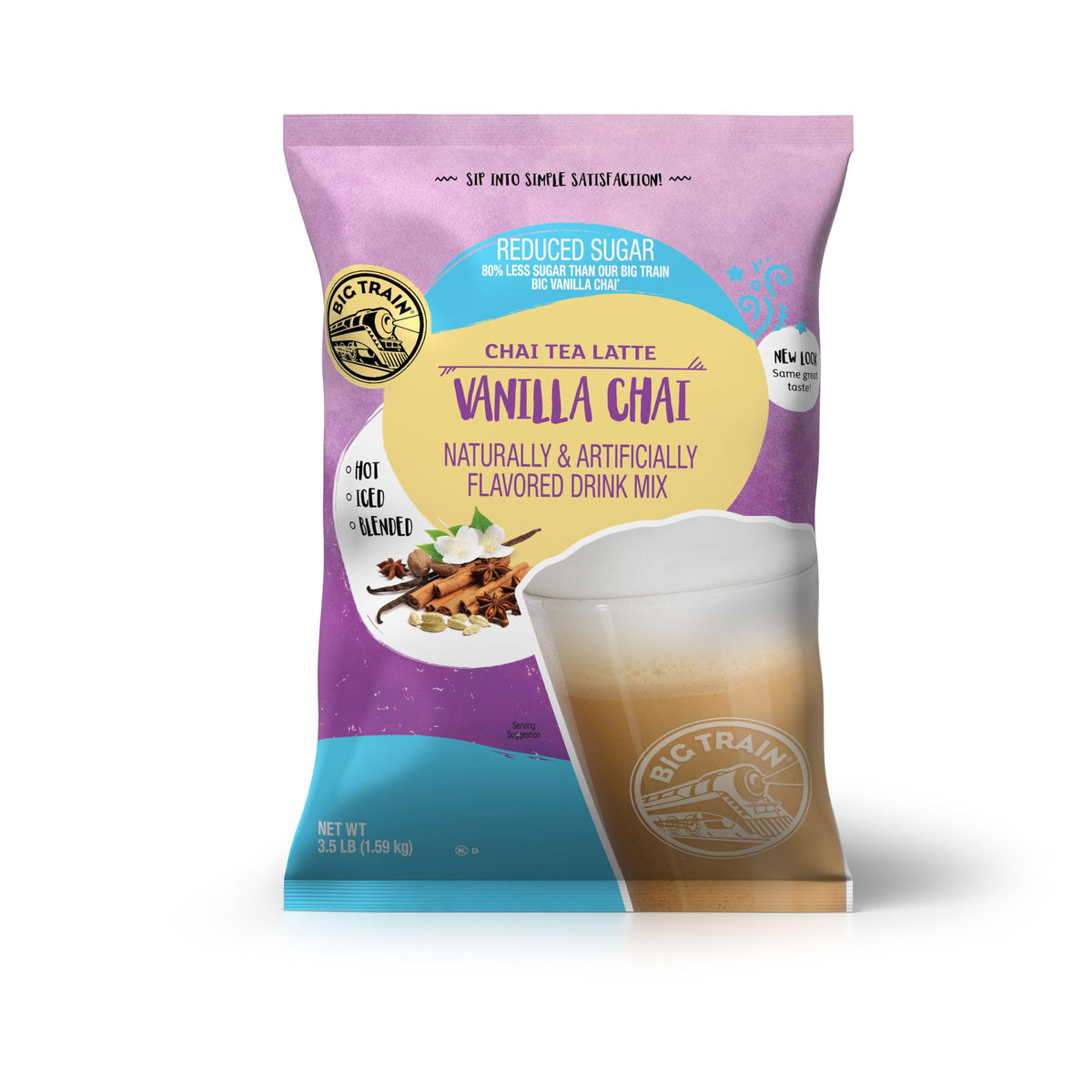 Big Train No Sugar Added Vanilla Chai Tea Latte Mix – 3.5 lb