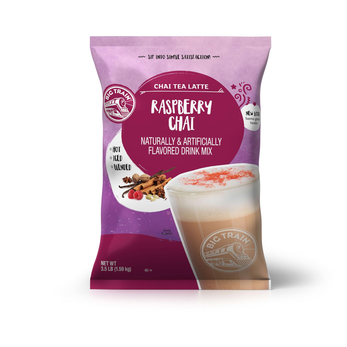 Big Train Raspberry Chai Tea Latte Beverage Mix – 3.5 lb