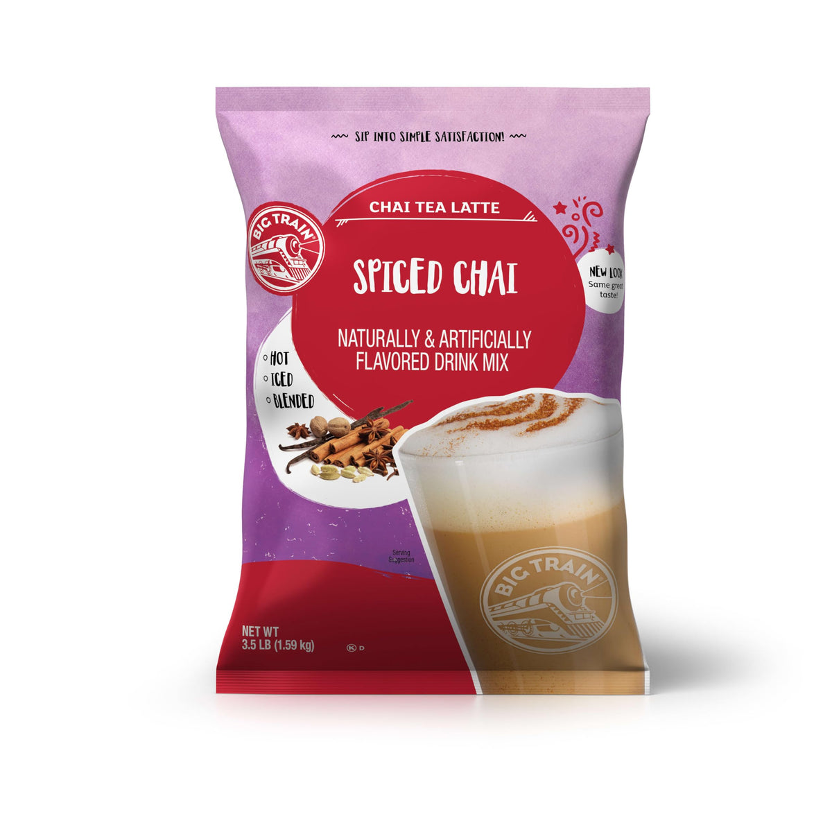 Big Train Spiced Chai Tea Latte Mix, 3.5 lb – Quick Prep Latte Beverage