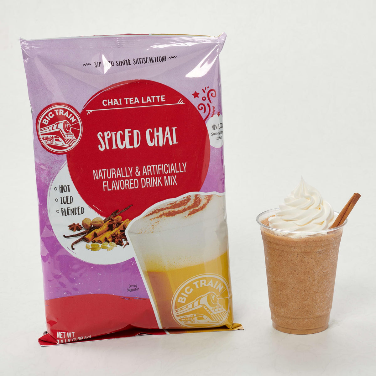 Big Train Spiced Chai Tea Latte Mix, 3.5 lb – Quick Prep Latte Beverage