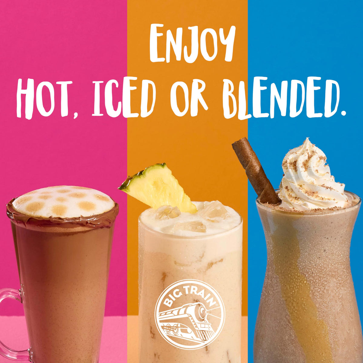 Big Train Vanilla Bean Blended Creme Beverage Mix – 12 Pack for Café-Style Frappes & Lattes