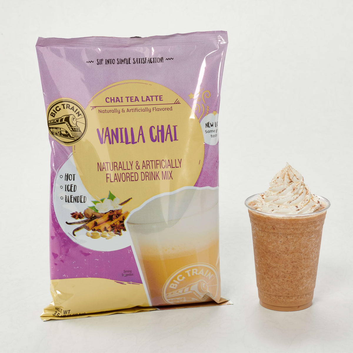 Big Train Vanilla Chai Tea Latte Beverage Mix, 3.5 Pound (Pack of 1) – Café-Style Vanilla Chai Latte