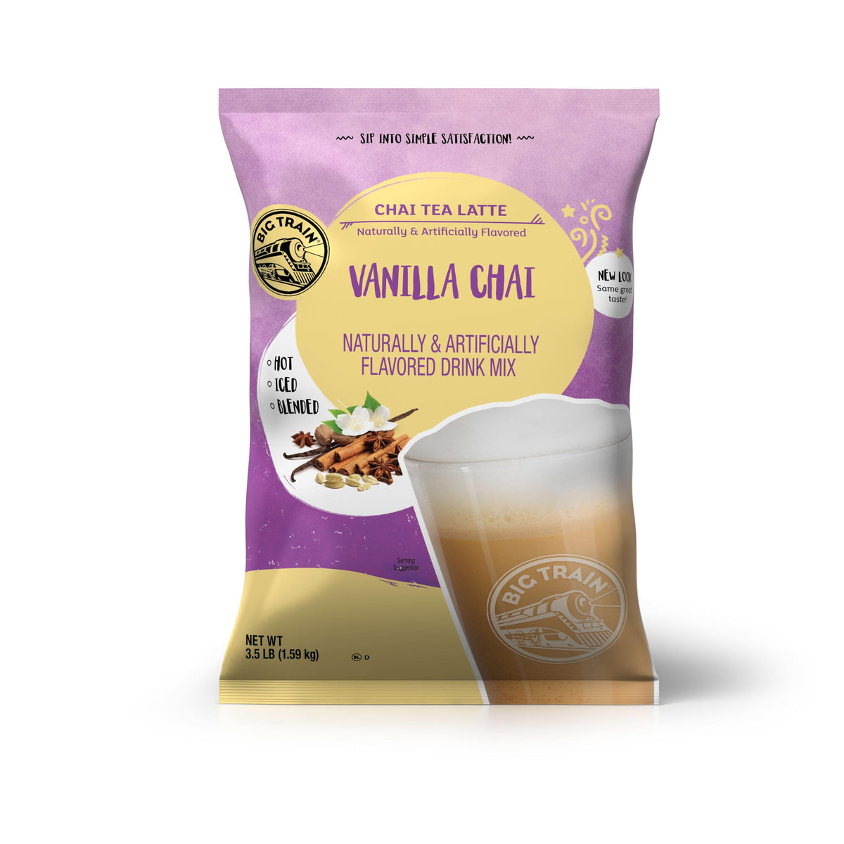 Big Train Vanilla Chai Tea Latte Beverage Mix, 3.5 Pound (Pack of 1) – Café-Style Vanilla Chai Latte