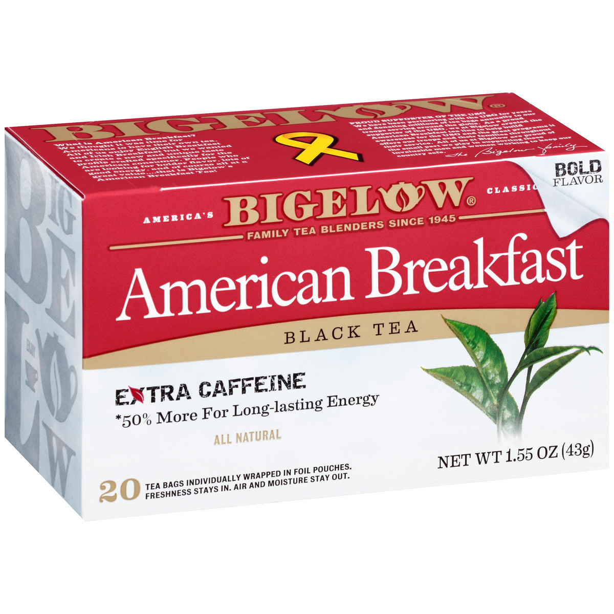 Bigelow Tea American Breakfast Black Tea Bags – Caffeinated, 120 Bags (6 x 20-count)