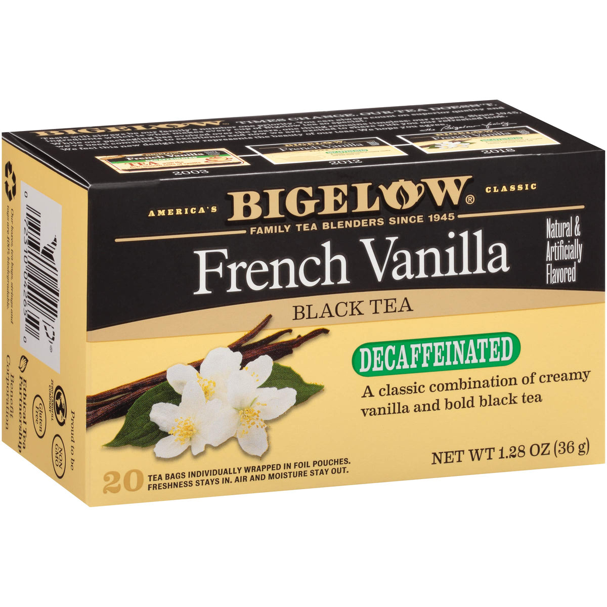 Bigelow Tea Decaffeinated French Vanilla Black Tea — 120 Bags (Pack of 6)
