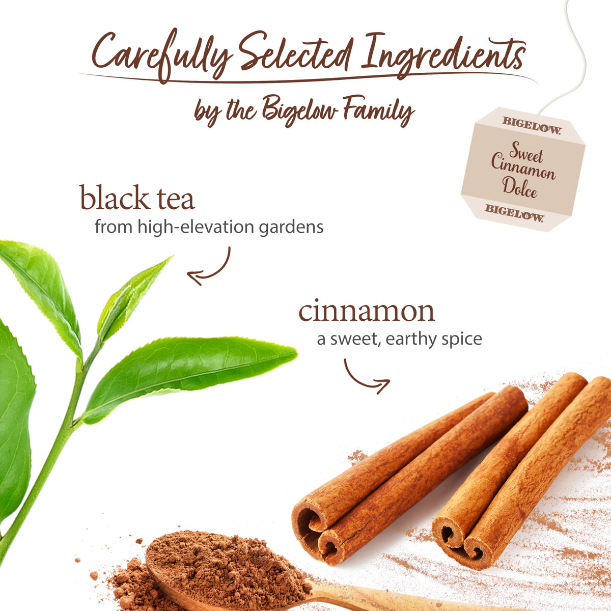 Bigelow Tea Hot Cinnamon Black Tea – Caffeinated Holiday Cinnamon Blend, 108 Bags (6-Pack)