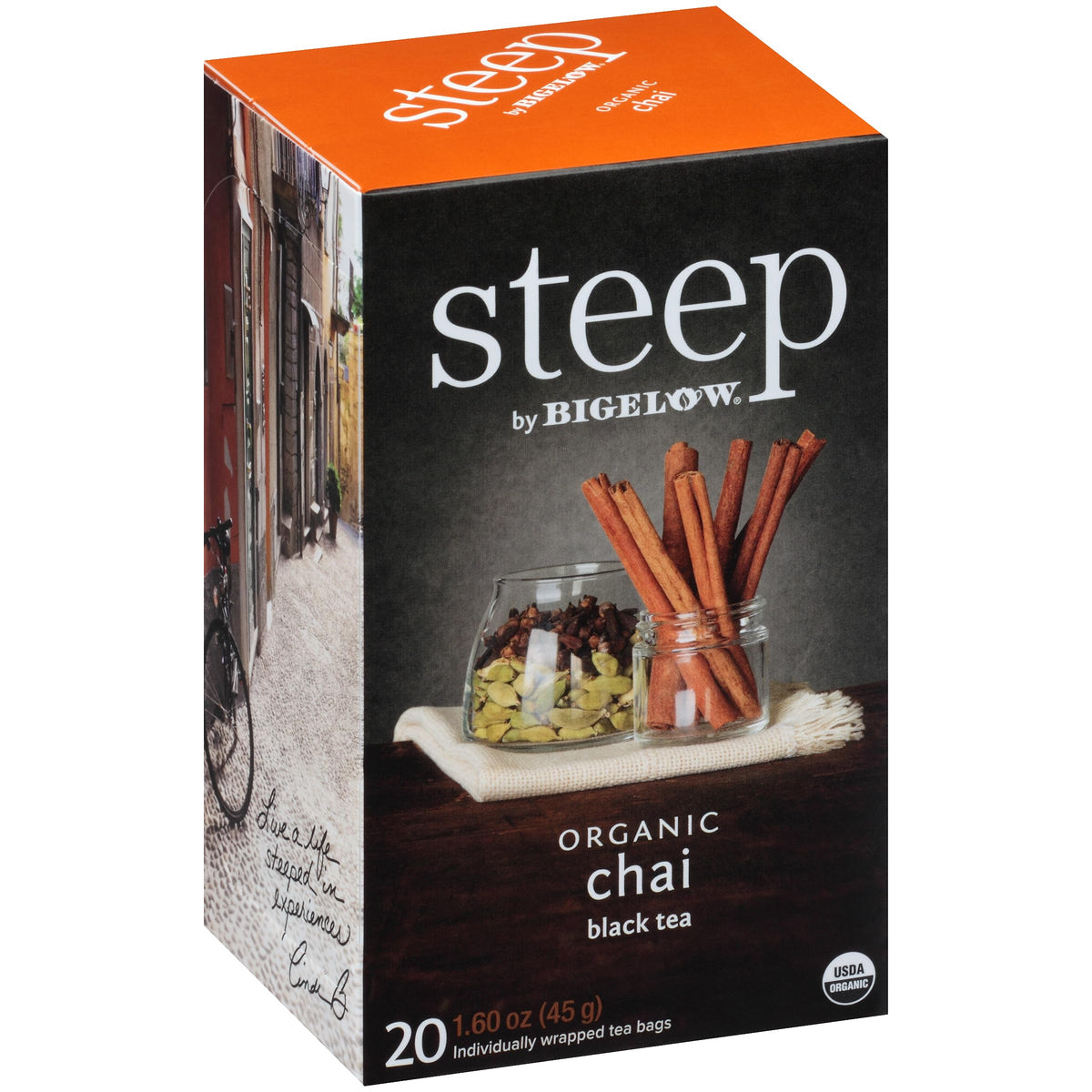 Steep by Bigelow Organic Chai Black Tea — Caffeinated, 120 Bags (6-Pack)