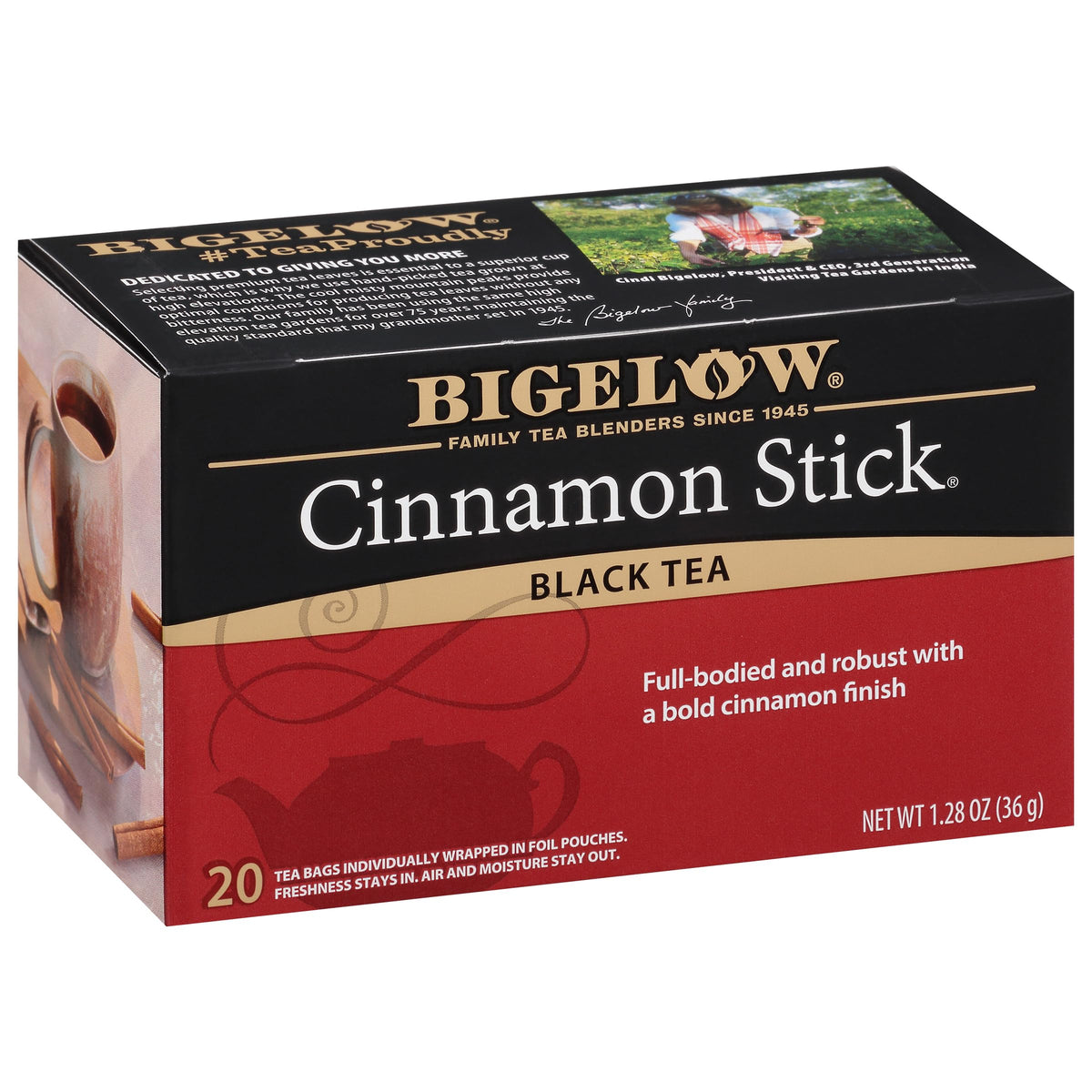 Bigelow Cinnamon Stick Black Tea – 120 Bags (Pack of 6)