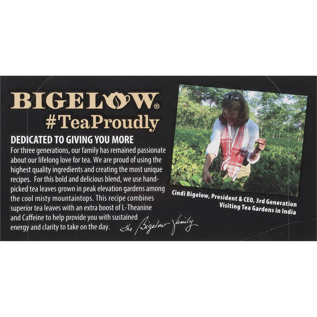 Bigelow Peak Energy Tea with Extra L-Theanine & Caffeine — 108 Bags (6-Pack)