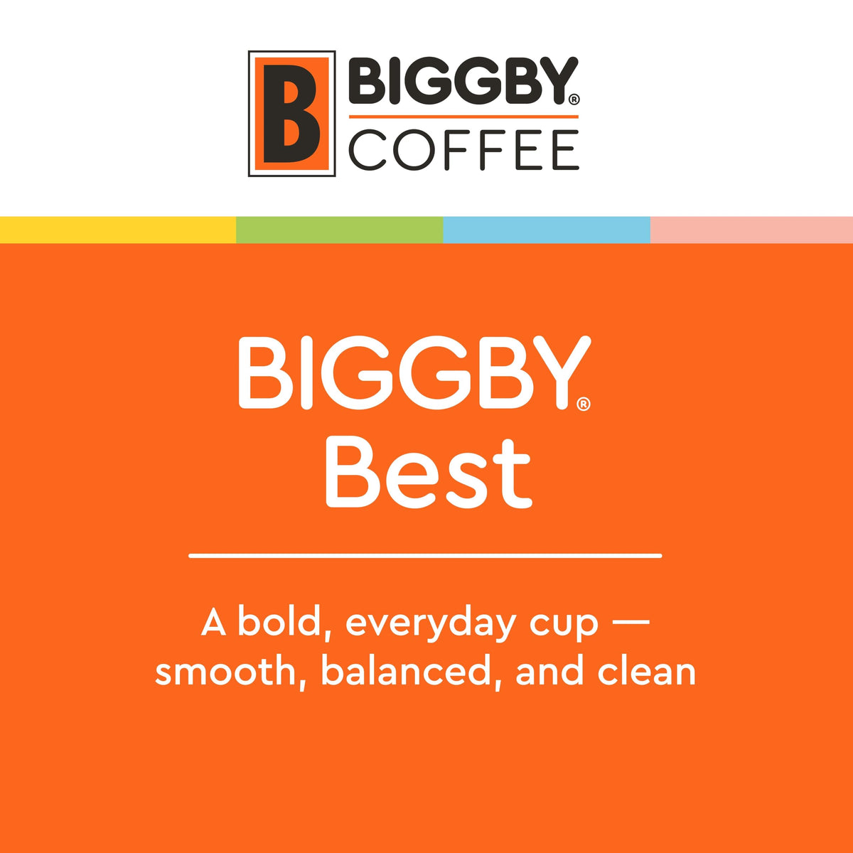 BIGGBY® Best Single Serve Coffee Pods – 80 Count, Medium Roast, Recyclable Cups