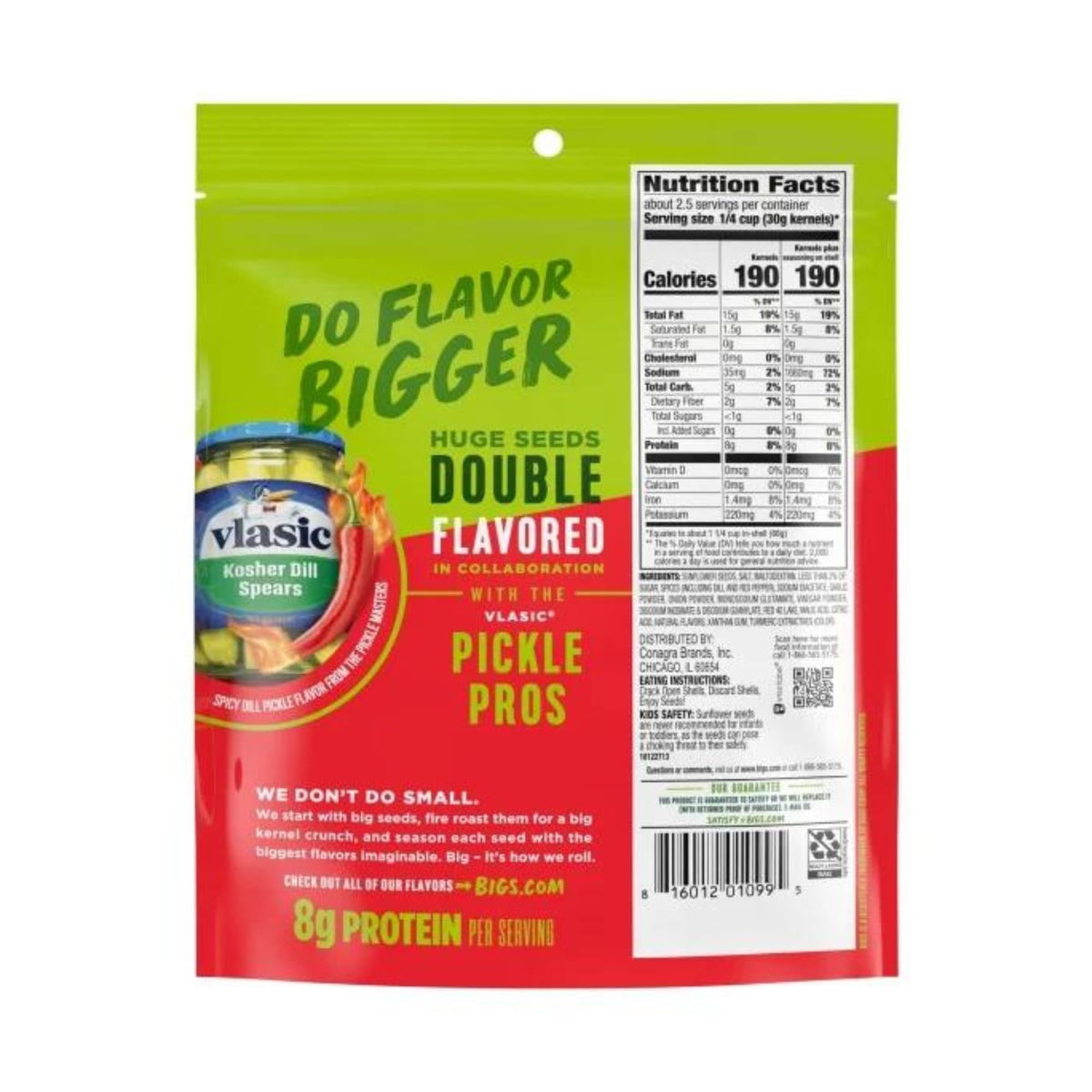 BIGS Vlasic Spicy Dill Pickle Flavored Sunflower Seeds – 6-Pack, 5.35 oz Each | Supply Syndicate