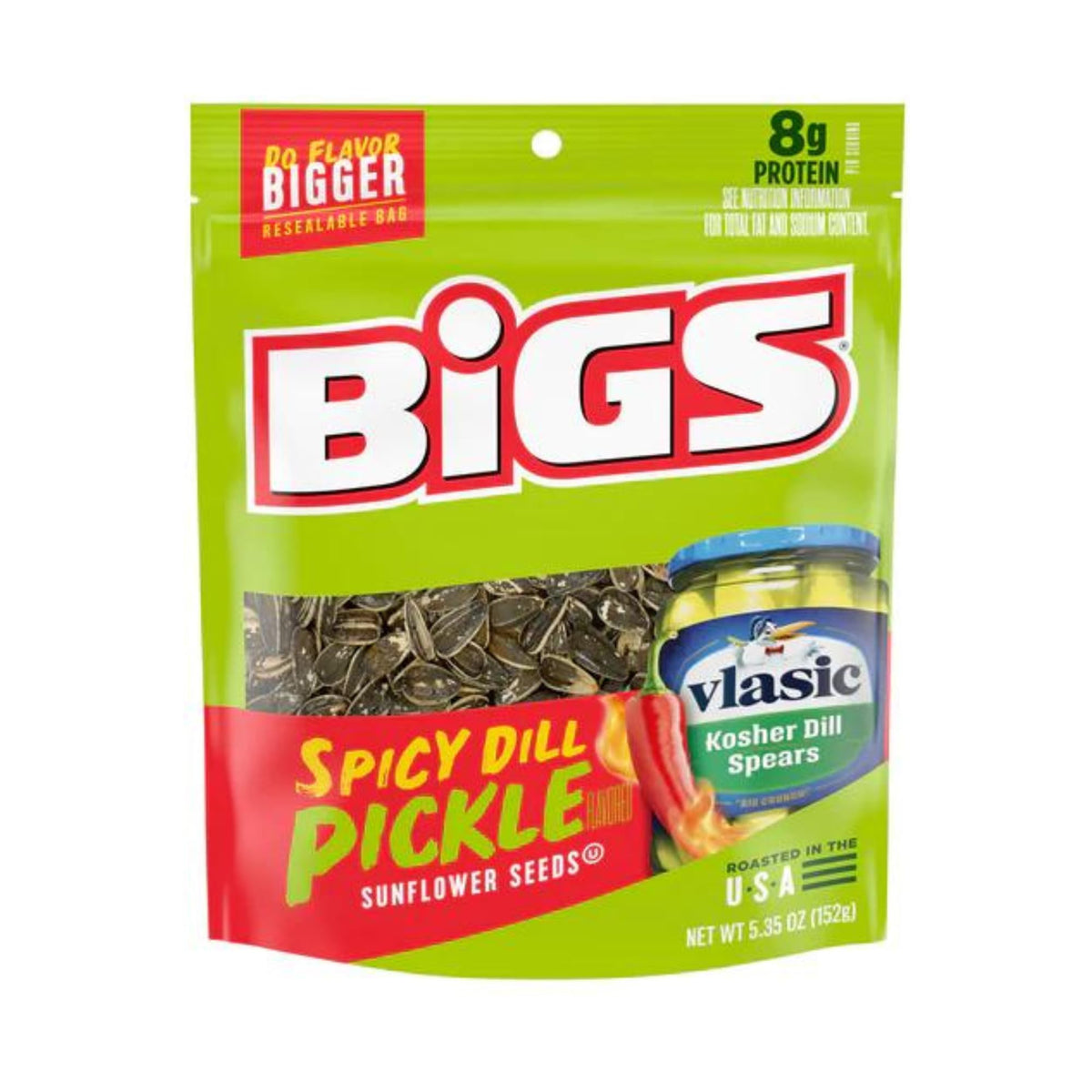 BIGS Vlasic Spicy Dill Pickle Flavored Sunflower Seeds – 6-Pack, 5.35 oz Each | Supply Syndicate