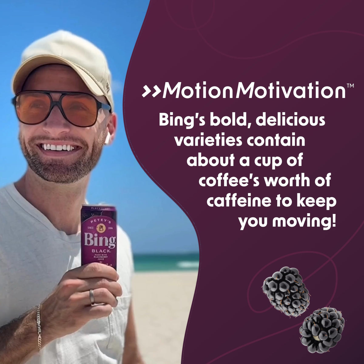 Bing Black 12oz Cans – Blackberry & Ginseng Energy Drink (12-Pack)