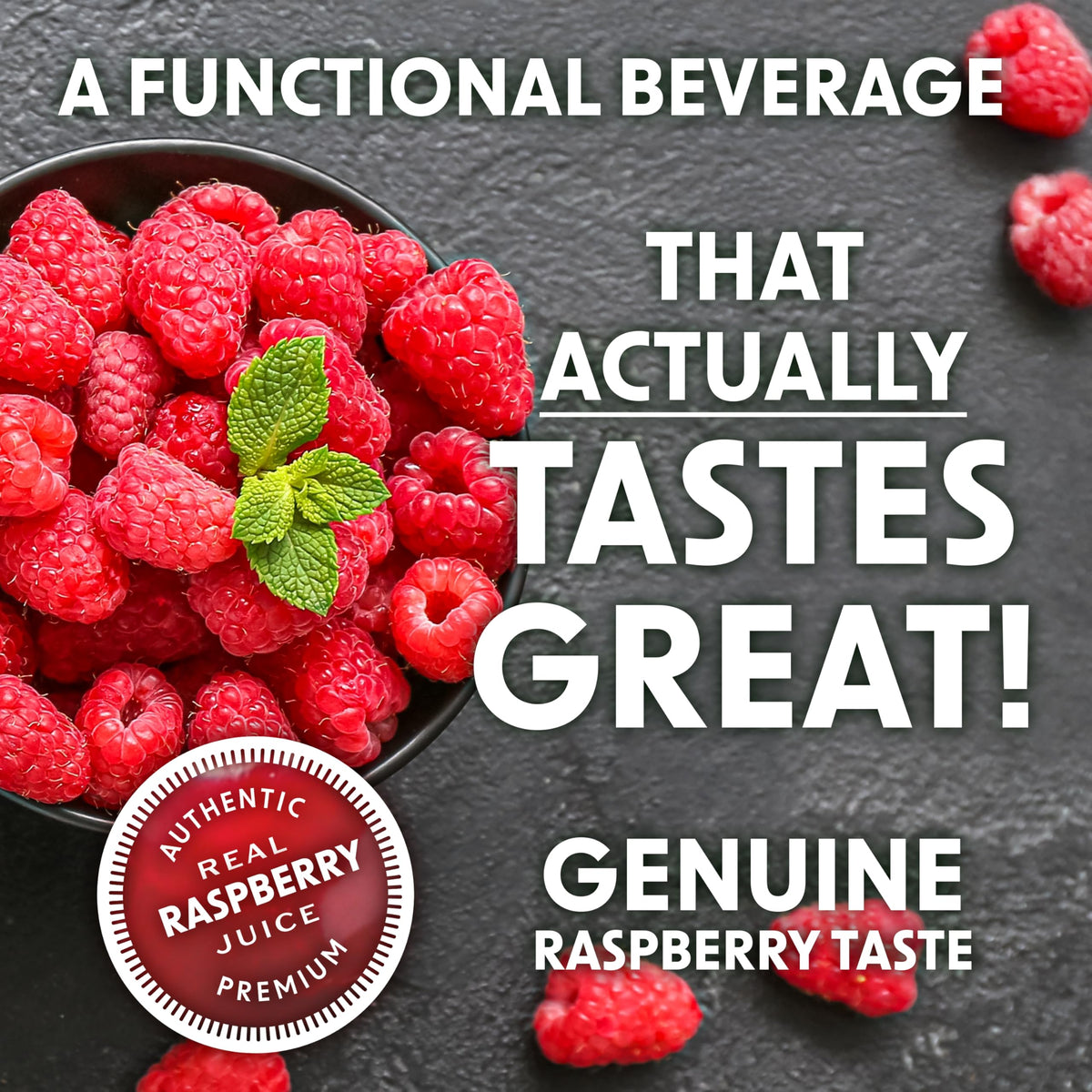 BING RAZ Raspberry Energizing Juice Beverage – 12oz Cans (12-Pack) | Real Juice, 100mg Caffeine, 1g Added Sugar, 30 Calories, 5 B-Vitamins & Ginseng | Vegan, Gluten Free