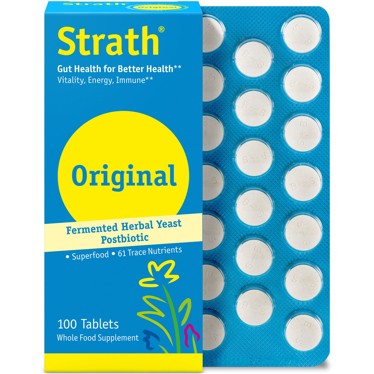 Bio-Strath Strath Nutritional Yeast Tablets – 100 Count | Vegetarian, Lactose-Free, Unflavored Daily Supplement