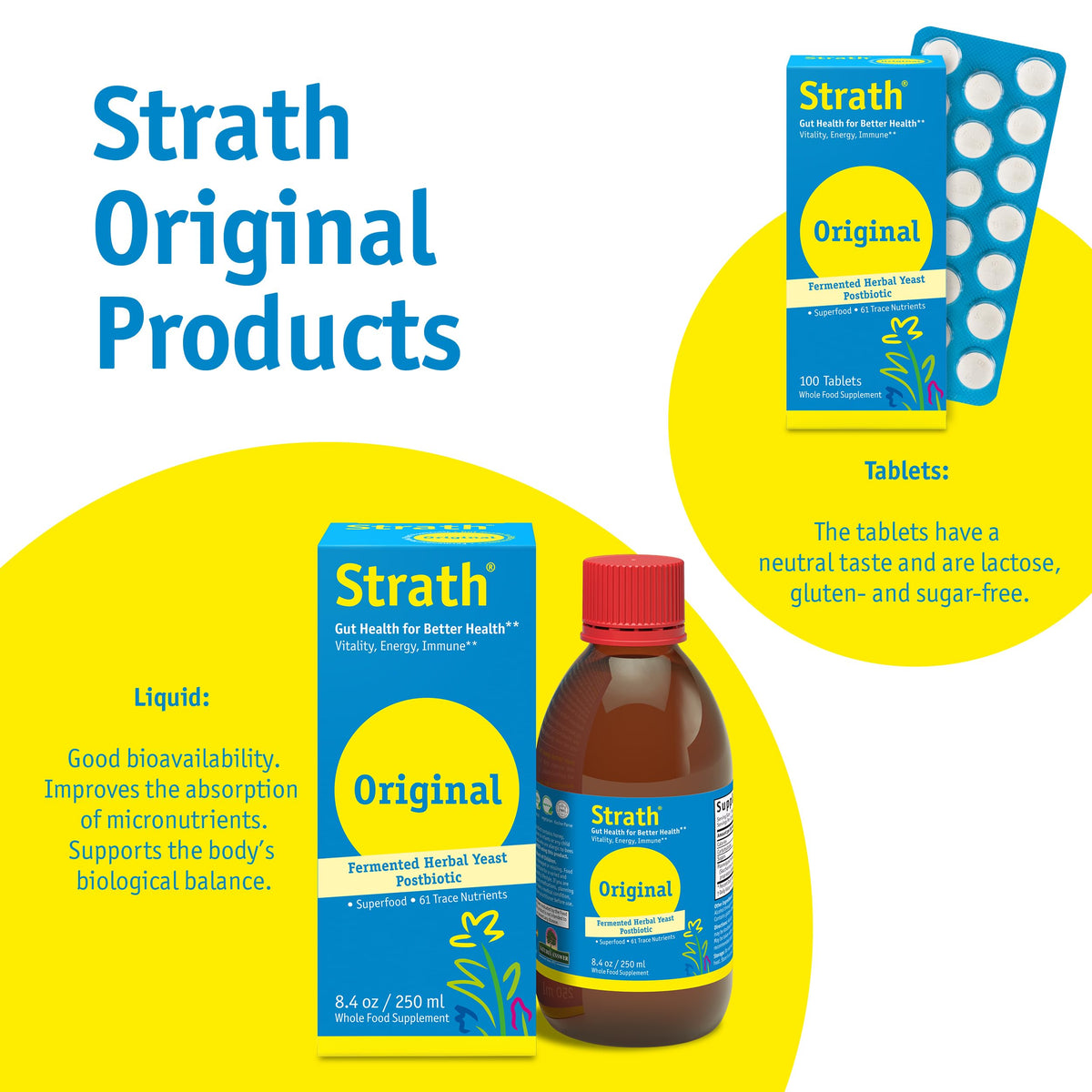 Bio-Strath Strath Nutritional Yeast Tablets – 100 Count | Vegetarian, Lactose-Free, Unflavored Daily Supplement