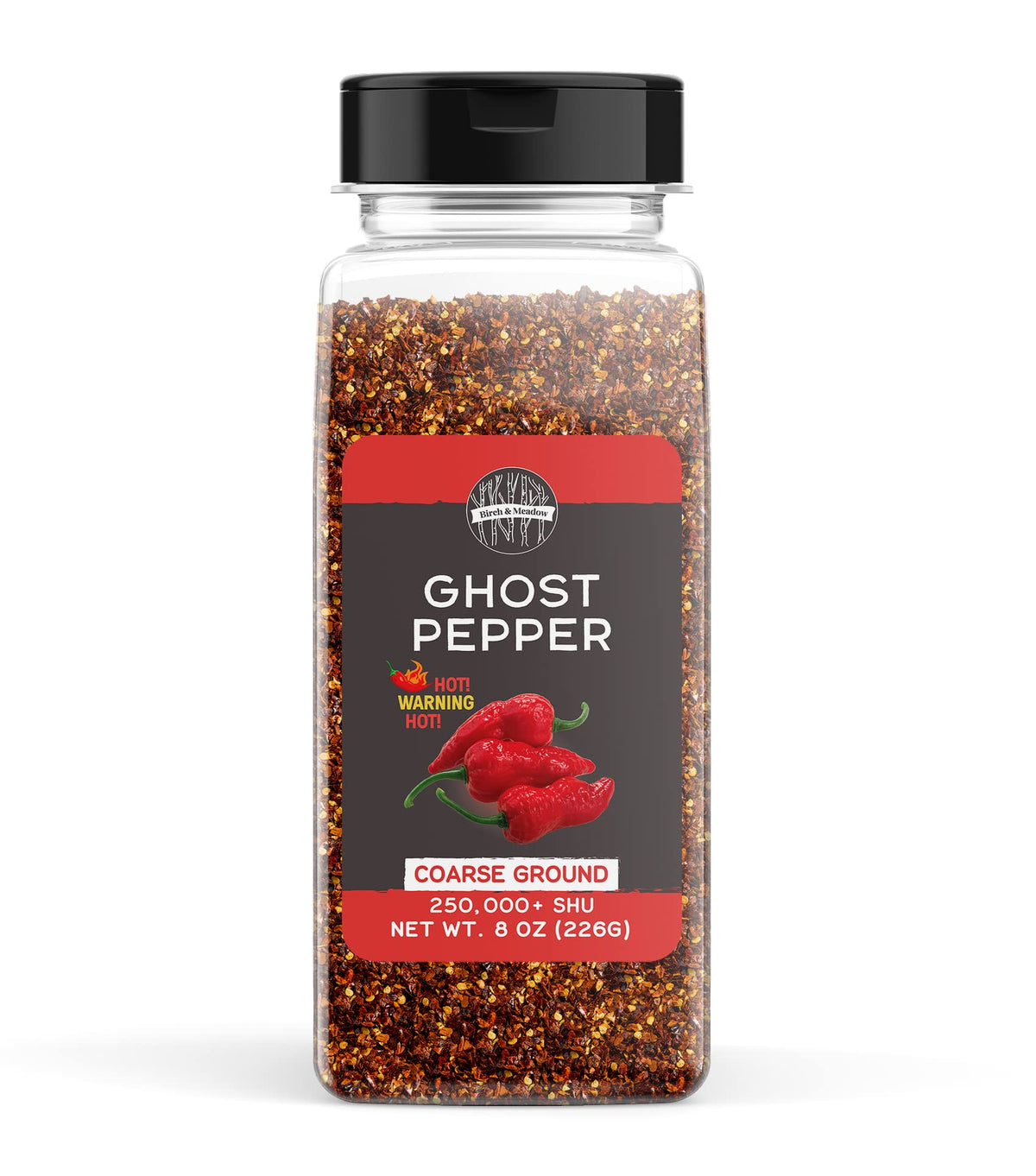 Birch & Meadow Ghost Pepper Flakes – Bhut Jolokia, 8 oz (Extremely Hot)