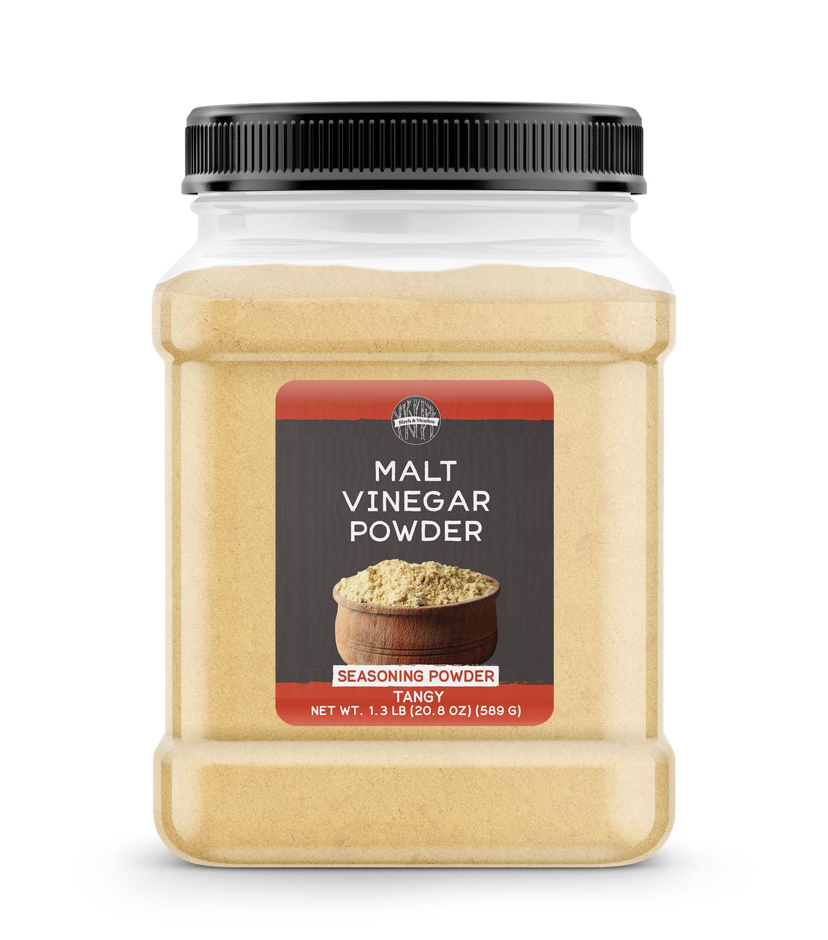 Birch & Meadow Malt Vinegar Powder – Tangy & Sweet Flavor, Dissolves Easily (1.3 Pound)
