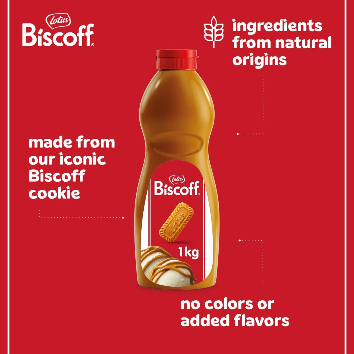 Biscoff Spread Topping 1L – European Product, Vegan, Non-GMO