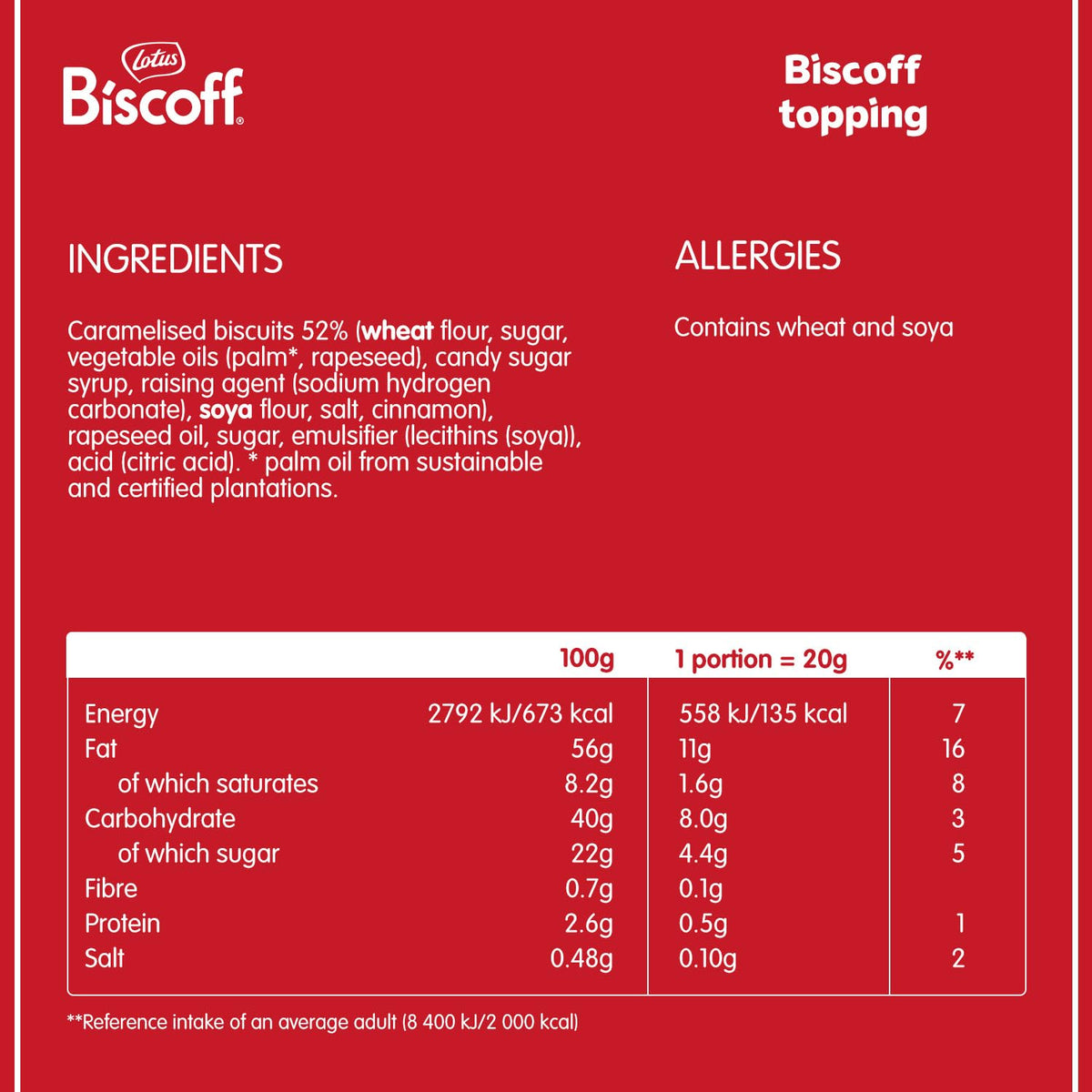 Biscoff Spread Topping 1L – European Product, Vegan, Non-GMO