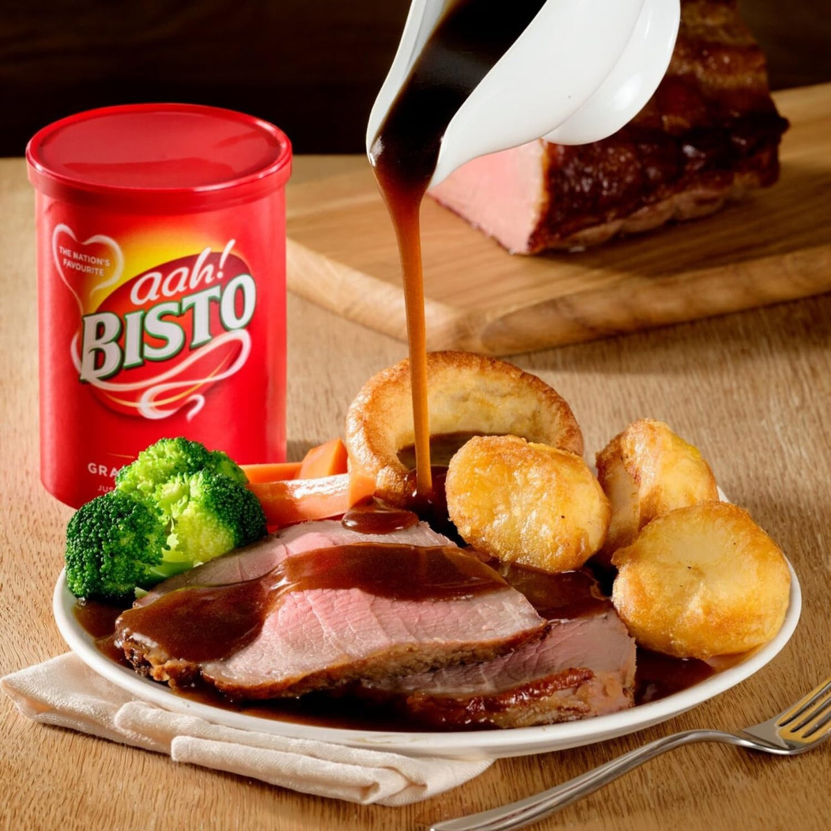 Bisto Gravy Granules – Rich Beef Gravy Mix, 4-Pack (5.9 oz each) for Roasts, Mashed Potatoes, and Comfort Dishes