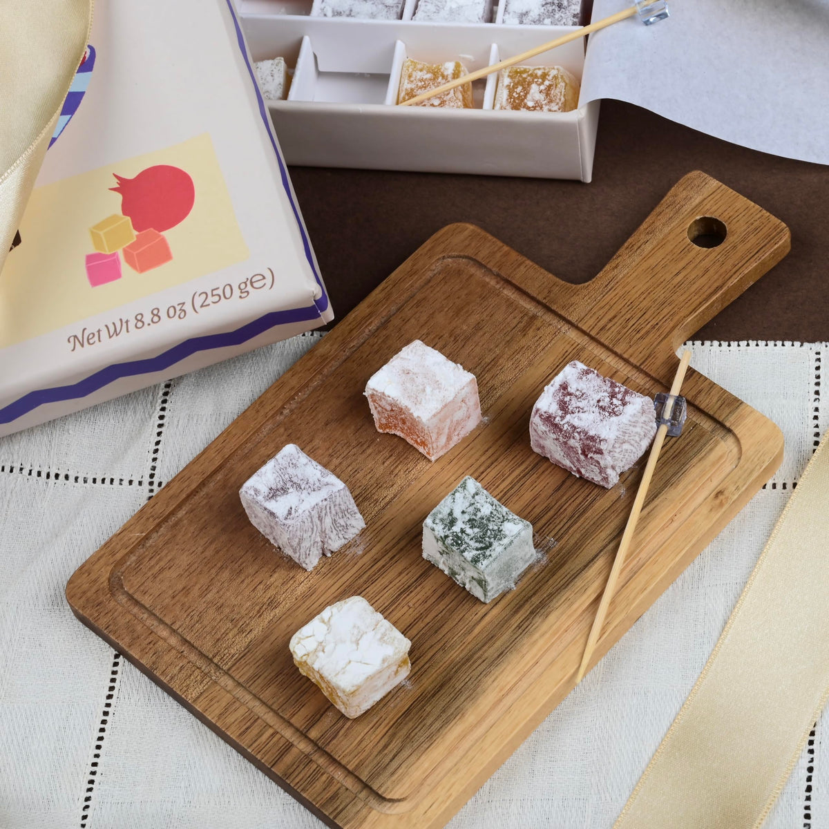 Biteyz Original Turkish Delight — Vegan Gourmet Gift Box with 36 Assorted Fruit Candies