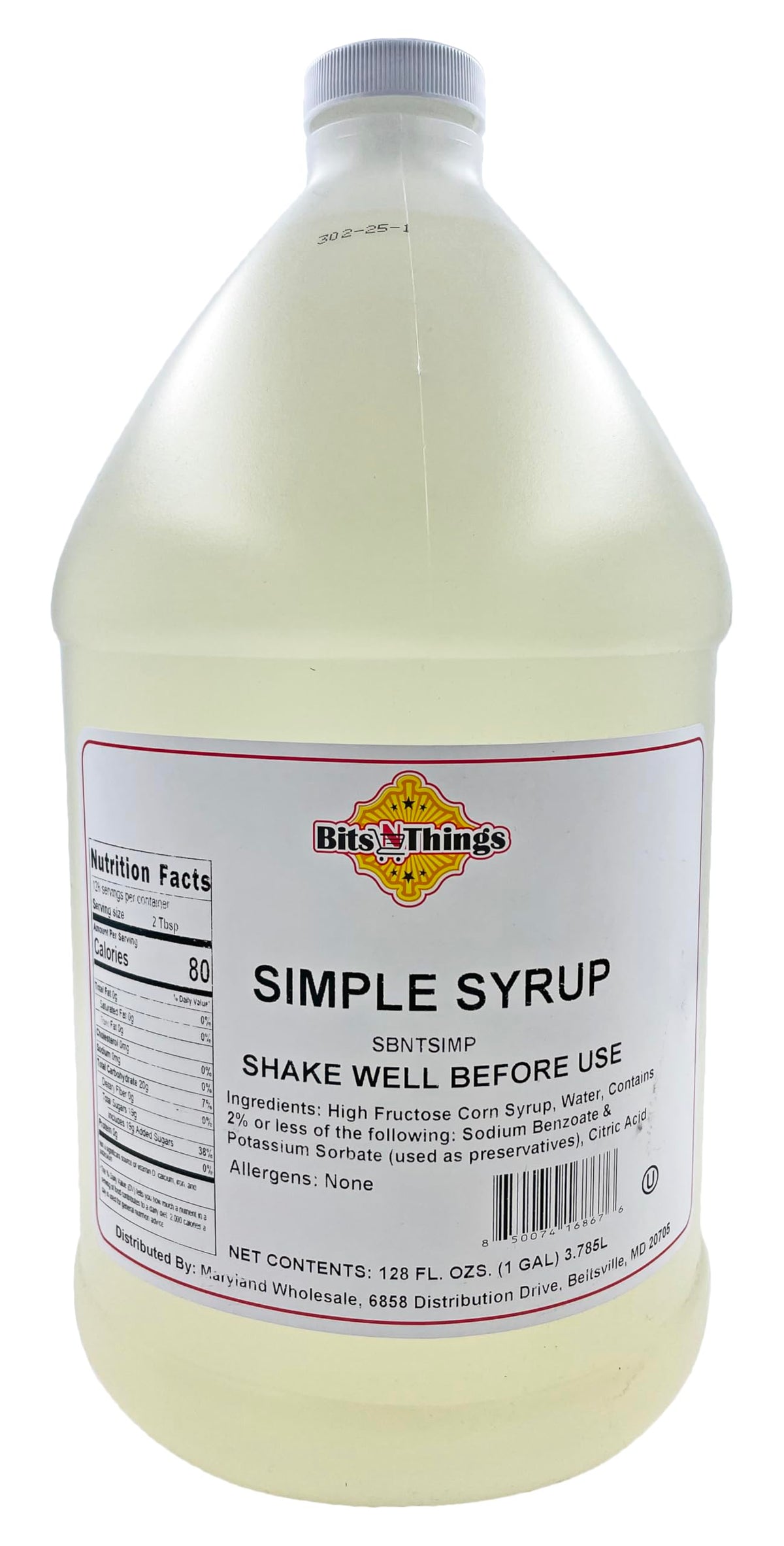 Bits N Things Simple Shake Syrup – Kosher 1 Gallon for Beverages & Desserts
