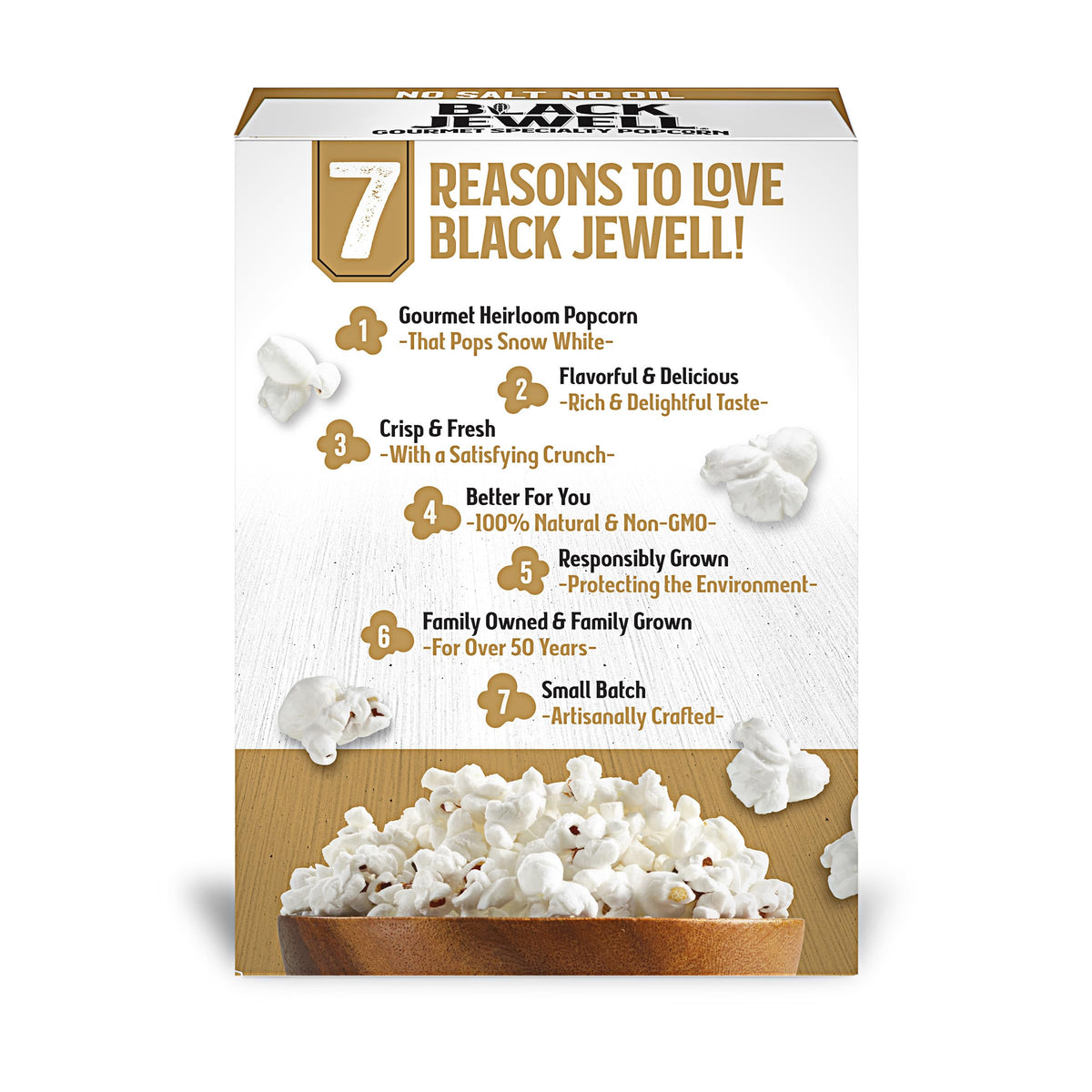 Black Jewell Gourmet Popcorn – Healthy No Salt No Oil Snack (6 x 8.7 oz)