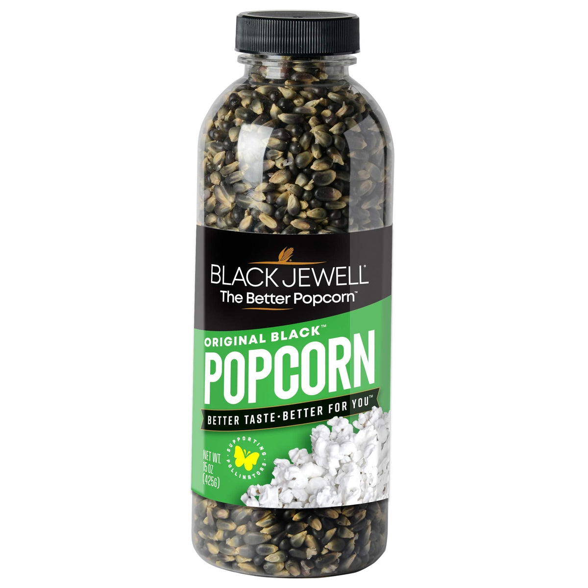 Black Jewell Gourmet Popcorn Kernels – Original Black, 15 oz (Pack of 6)