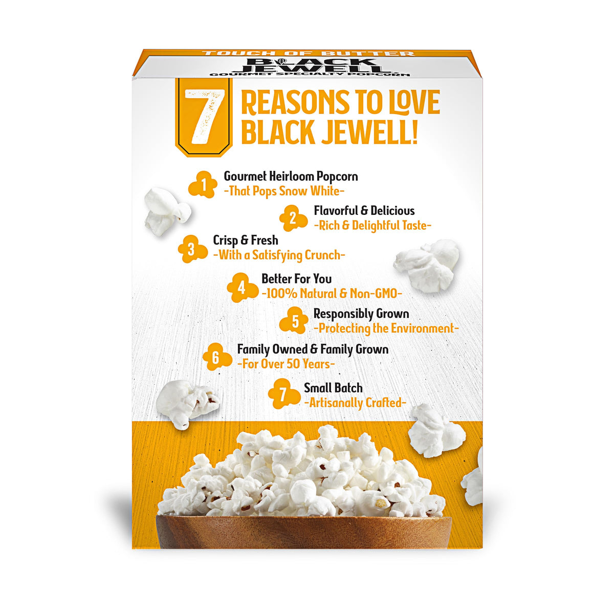 Black Jewell Gourmet White Microwave Popcorn – Touch of Butter, 10.5 oz (Pack of 6)