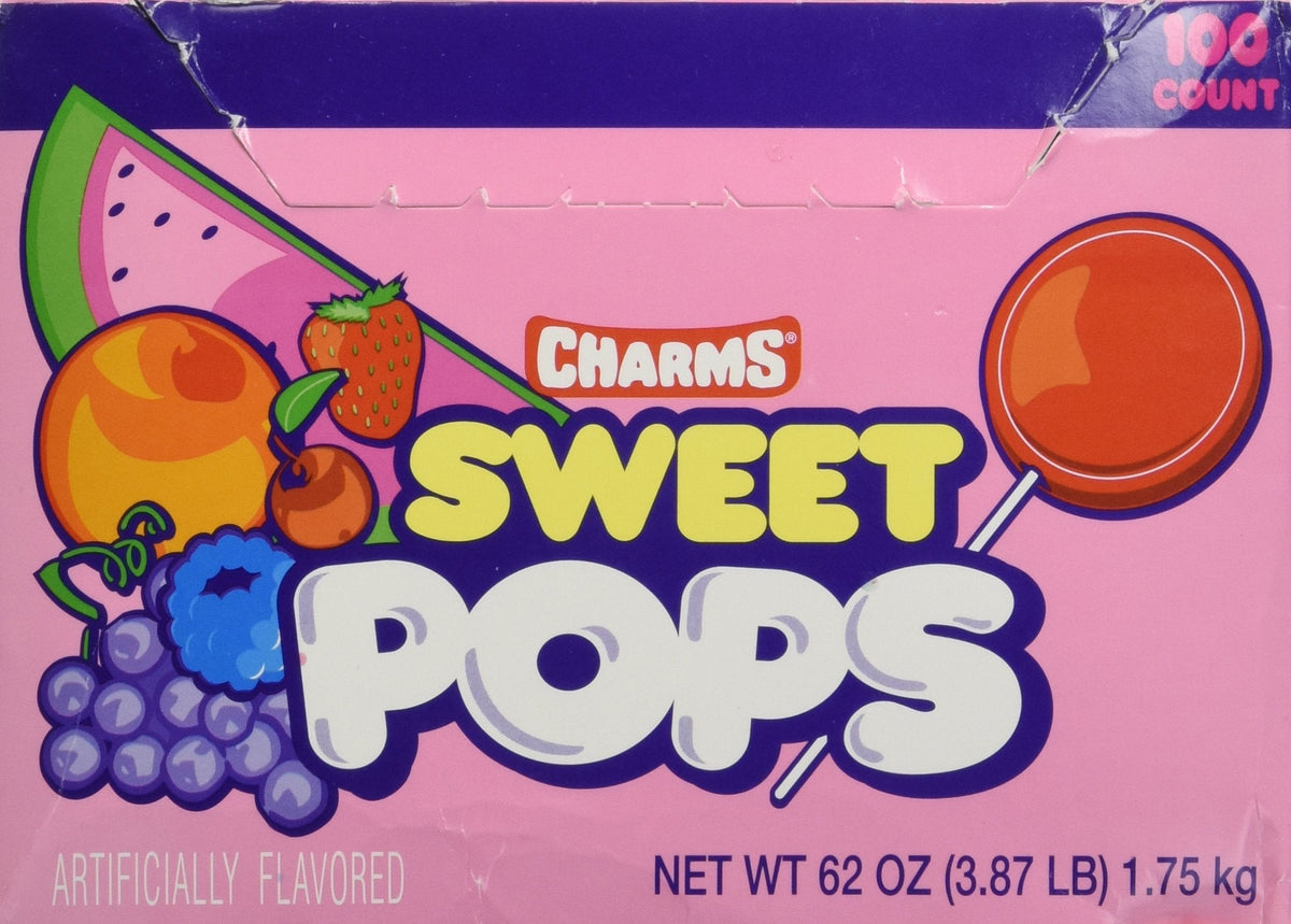 Blair Candy Charms Sweet Pops – 100 Ct Assorted Flavors