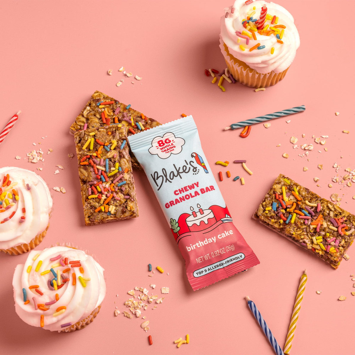 Blake's Seed Based Chewy Granola Bars — Birthday Cake (24 Count) | Vegan, Gluten Free, Nut Free