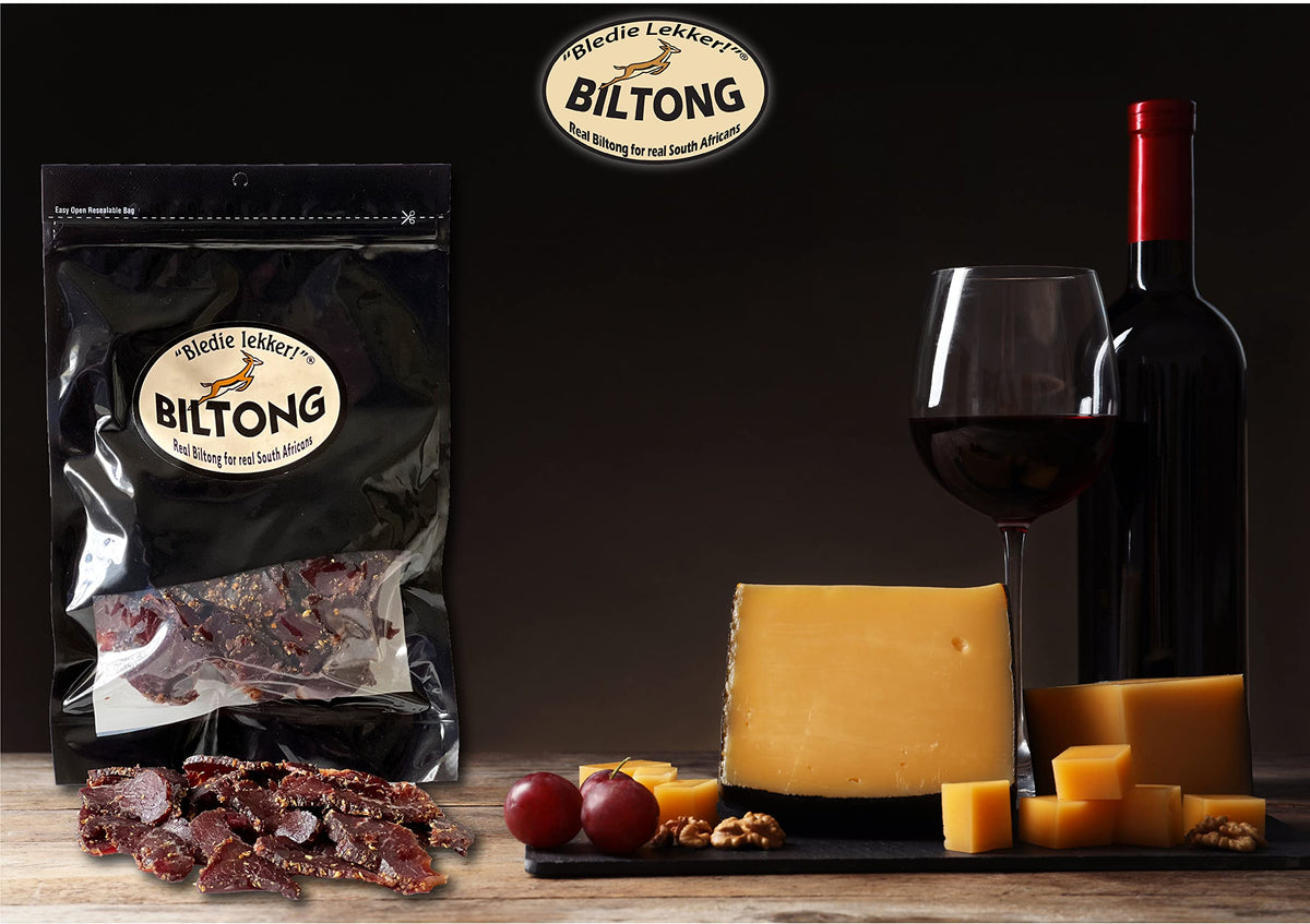 Bledie Lekker Biltong Sliced 8oz – Real South African Style Beef Snack