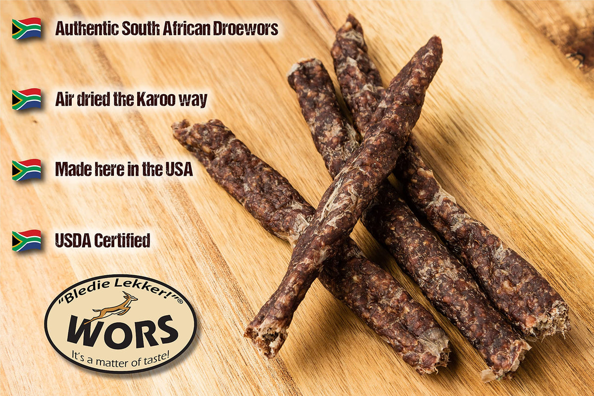 Bledie Lekker Droewors (8oz) – Traditional South African Dried Sausage