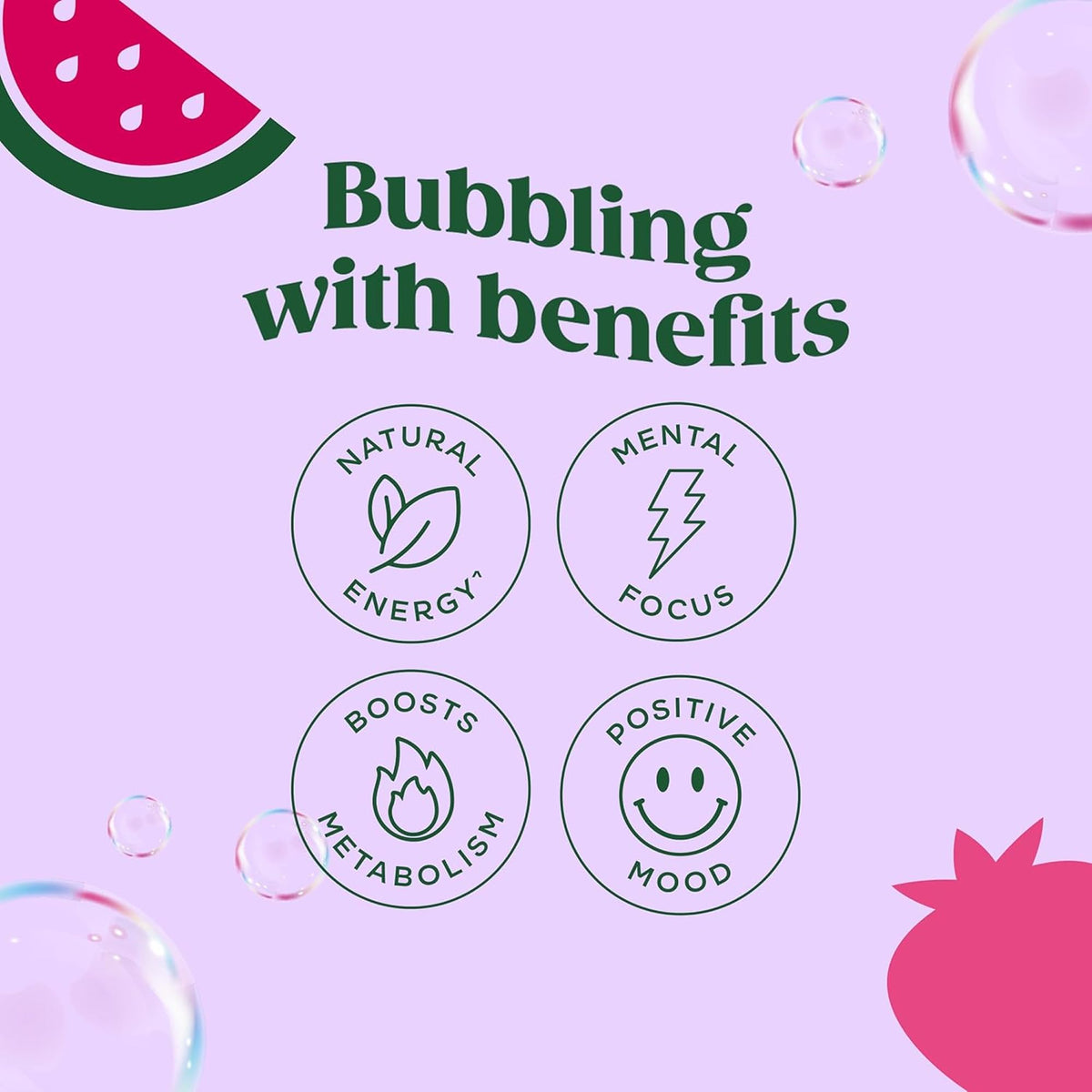 Bloom Nutrition Sparkling Energy Drink – Strawberry Watermelon, 180mg Natural Caffeine, Zero Sugar | 12oz 12 Pack