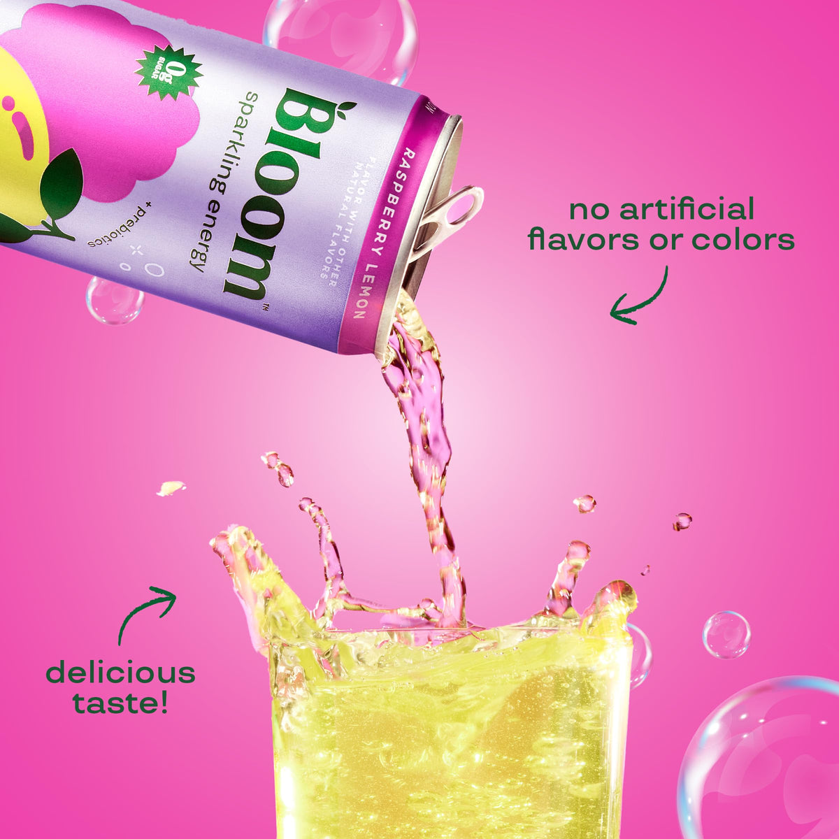 Bloom Nutrition Sparkling Energy Drink – Variety Pack | Zero Sugar, 180 mg Caffeine