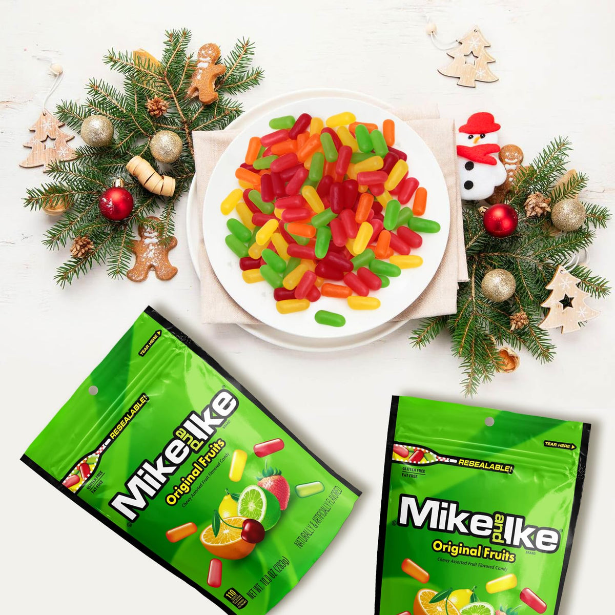 Bloom's Mike and Ike Original Fruits Candy — 4-Pack, 10 oz Each, Movie Theater Box