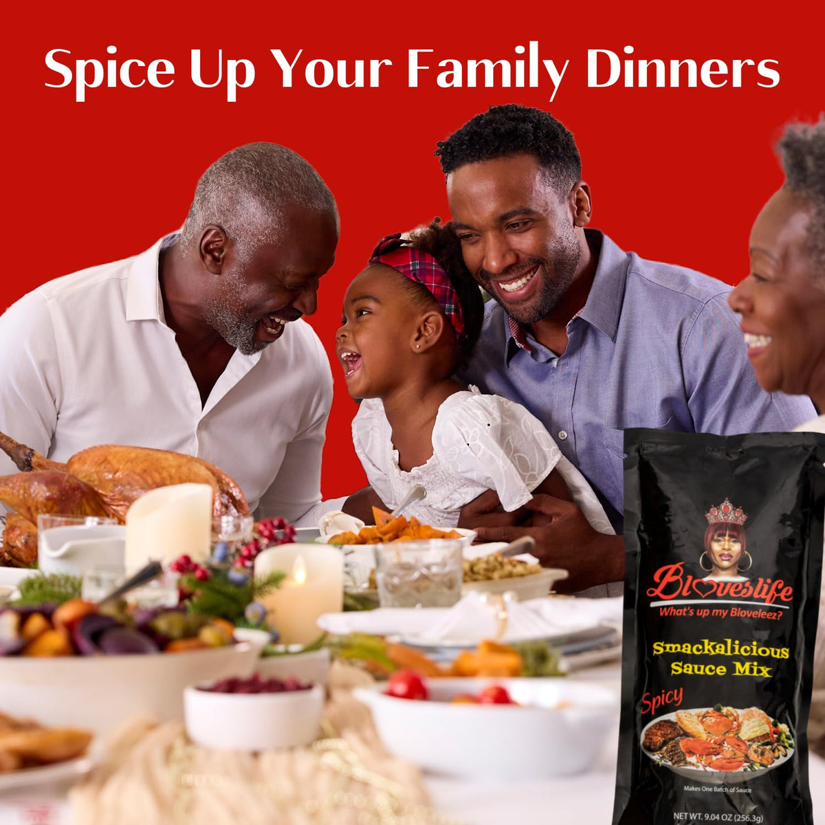 Bloveslife Spicy Cajun Smackalicious Sauce Seasoning Mix – Cajun Butter Sauce for Seafood, Meat & Veggies