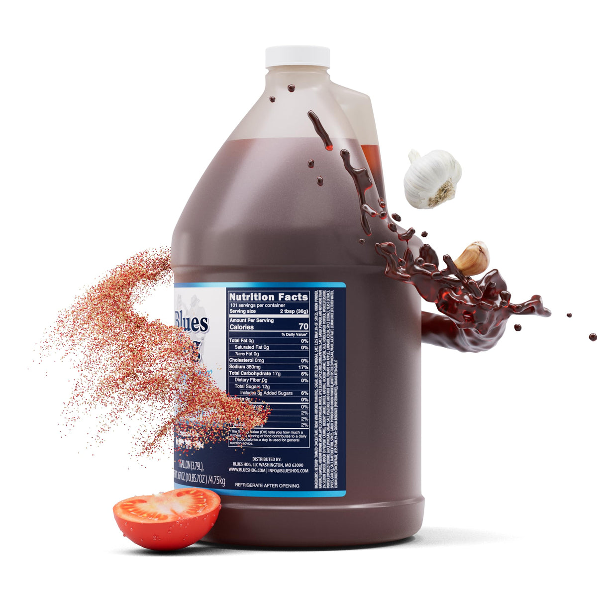 Blues Hog Champions' Blend BBQ Sauce – Sweet, Smokey & Tangy (128 oz) – All-Natural, Gluten-Free, Made in USA