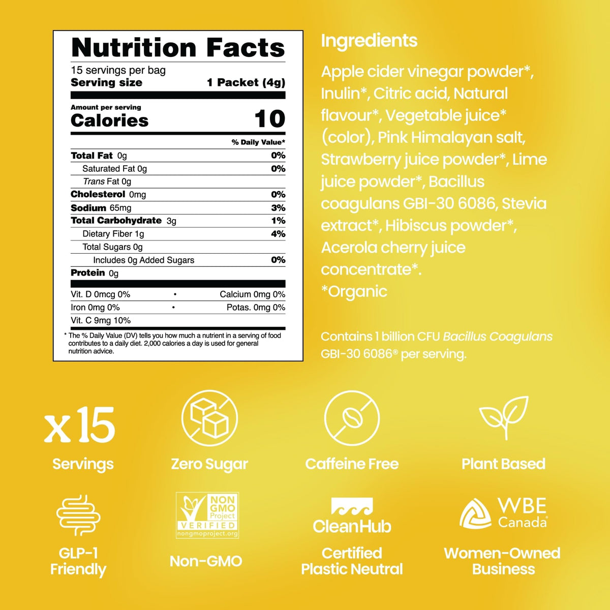 Blume SuperBelly Gut Health + Hydration - Sugar Free Probiotics, Prebiotic Fiber, Electrolytes, Lemon Ginger, 15 Sticks